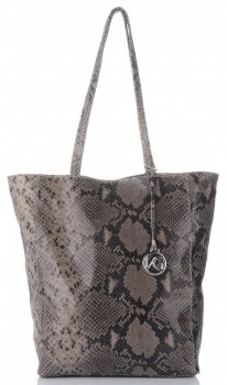 GEANȚĂ DIN PIELE shopper bag Vittoria Gotti maro pământiu V16299