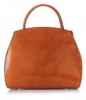 GEANȚĂ DIN PIELE cufăr Genuine Leather roșcat 956