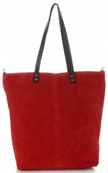 GEANȚĂ DIN PIELE shopper bag Vera Pelle roșu 80041