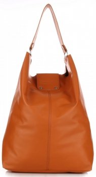 GEANȚĂ DIN PIELE shopper bag Vera Pelle roșcat 3292