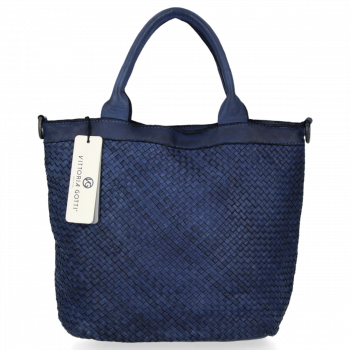 GEANȚĂ DE DAMĂ shopper bag Vittoria Gotti bleumarin V2400