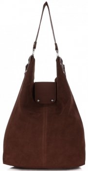 GEANȚĂ DIN PIELE shopper bag Vittoria Gotti ciocolatiu V3292C