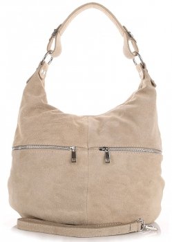 GEANȚĂ DIN PIELE universală Genuine Leather bej 8309
