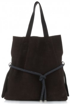 GEANȚĂ DIN PIELE shopper bag Vittoria Gotti ciocolatiu V26A