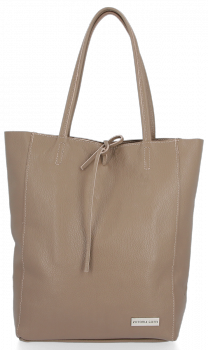 GEANȚĂ DIN PIELE shopper bag Vittoria Gotti maro pământiu V21E