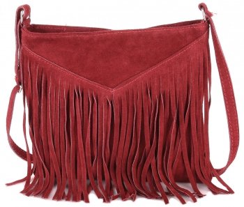 GEANȚĂ DIN PIELE tip poștaș Genuine Leather roșu 221