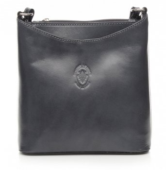 GEANȚĂ DIN PIELE tip poștaș Genuine Leather gri 6001