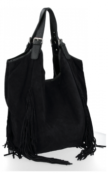 GEANȚĂ DIN PIELE shopper bag Vittoria Gotti negru B10