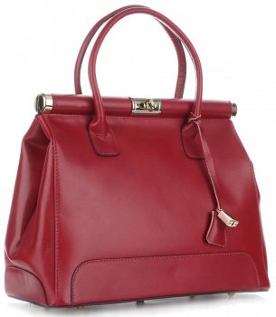 GEANȚĂ DIN PIELE cufăr Genuine Leather roșu 816(2