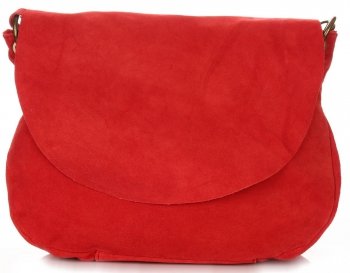 GEANȚĂ DIN PIELE tip poștaș Genuine Leather roșu 1324