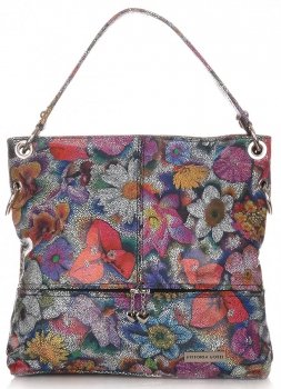 GEANȚĂ DIN PIELE shopper bag Vittoria Gotti negru V5483