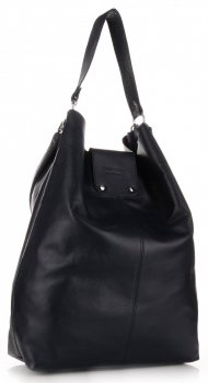 GEANȚĂ DIN PIELE shopper bag Vera Pelle bleumarin 3292