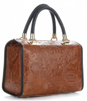 GEANȚĂ DIN PIELE cufăr Genuine Leather maro 214E