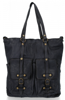 Kožené kabelka shopper bag Vittoria Gotti V3650 šedá