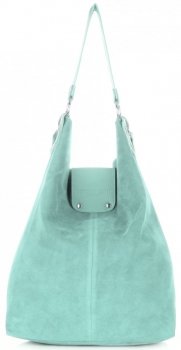Kožené kabelka shopper bag Vittoria Gotti mätová V3292C