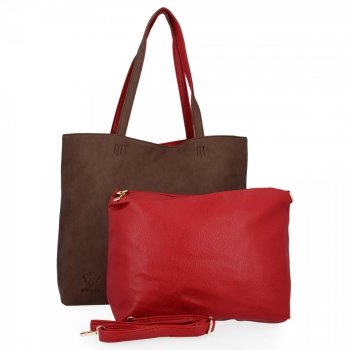 Dámska kabelka shopper bag BEE BAG čokoládová 111-2