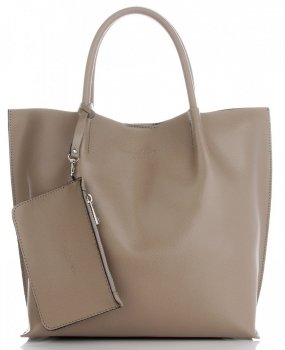 Kožené kabelka shopper bag Vittoria Gotti zemitá V355