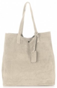 Kožené kabelka shopper bag Vittoria Gotti béžová V205454