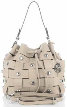 Kožené kabelka shopper bag Vittoria Gotti béžová V5867