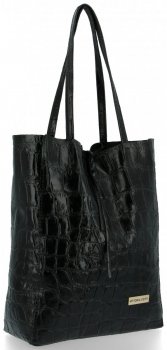 Kožené kabelka shopper bag Vittoria Gotti V299COCO čierna