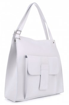 Kožené kabelka shopper bag Vittoria Gotti svetlo šedá 8286