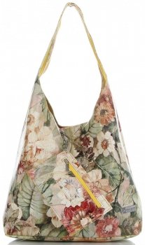 Kožené kabelka shopper bag Vittoria Gotti žltá VF9802