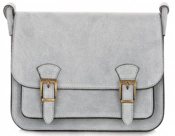 Kožené kabelka listonoška Genuine Leather svetlo modrá 1643