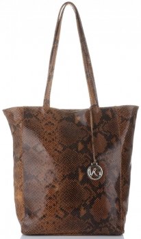 Kožené kabelka shopper bag Vittoria Gotti ryšavá V16299