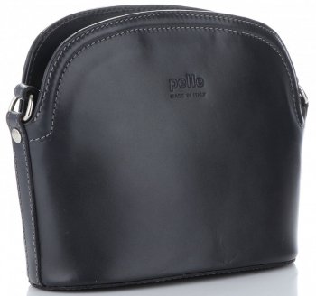 Kožené kabelka listonoška Genuine Leather šedá E4098