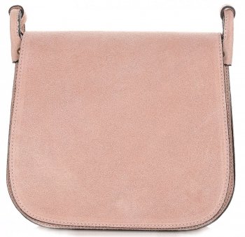 Kožené kabelka listonoška Genuine Leather ružová 0003