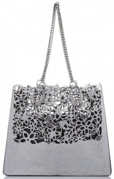 Kožené kabelka shopper bag Vittoria Gotti stričborná V5798