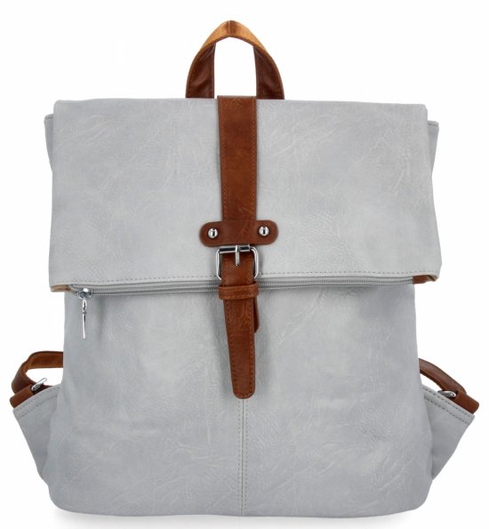 Dámská kabelka batůžek Herisson světle šedá 165B312