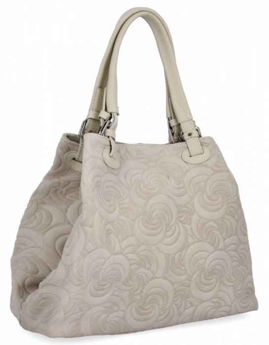 Kožené kabelka shopper bag Vittoria Gotti béžová 5566-Sbe