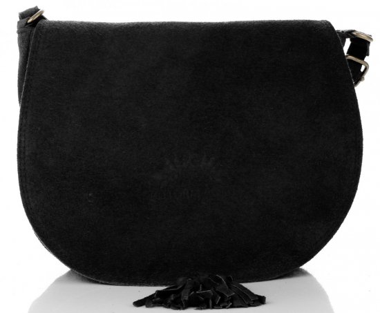 Kožené kabelka listonoška Vittoria Gotti černá V2002