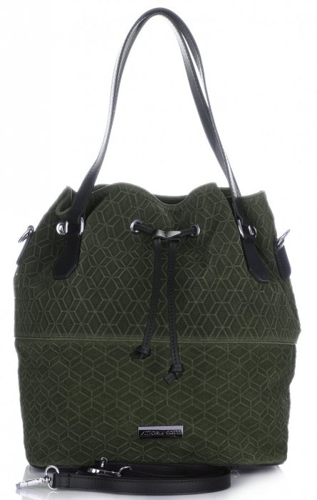 Dámská kabelka shopper bag Vittoria Gotti lahvově zelená V1005