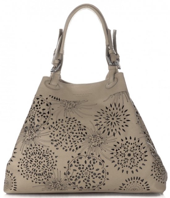 Kožené kabelka shopper bag Vittoria Gotti zemitá V8913