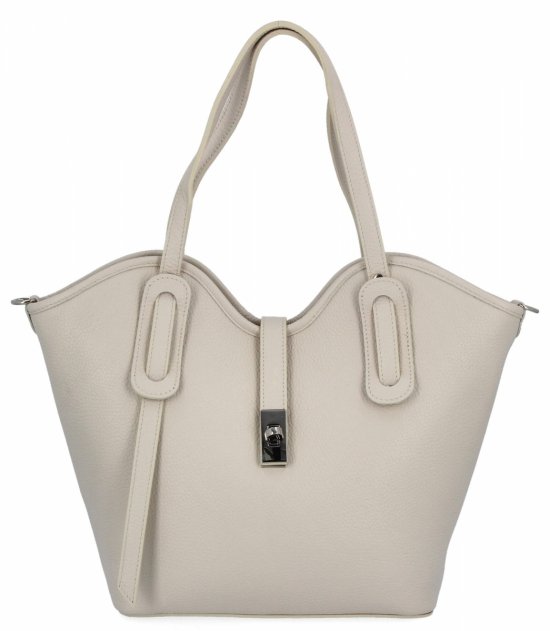 Kožené kabelka shopper bag Vittoria Gotti béžová 631