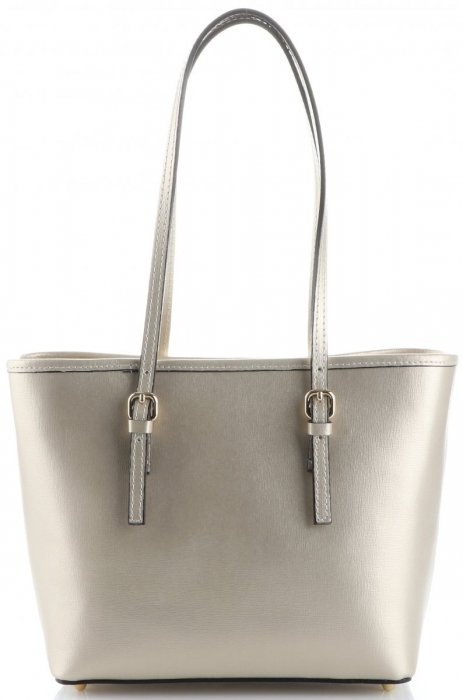 Bőr táska klasszikus Genuine Leather arany 3303