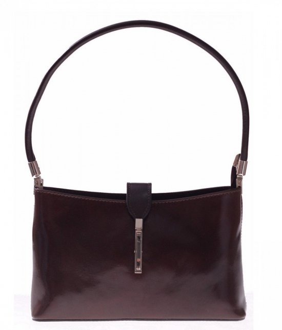 Bőr táska klasszikus Genuine Leather 4160 csokoládé