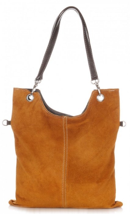 Bőr táska levéltáska Genuine Leather vörös 517