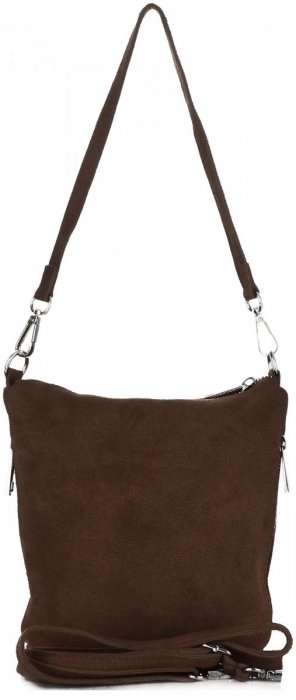 Bőr táska levéltáska Genuine Leather csokoládé 85A
