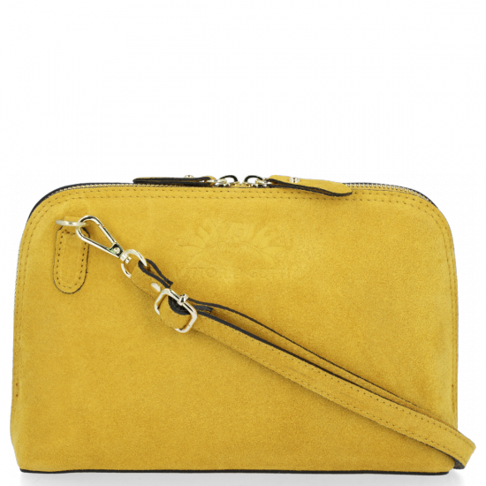 Bőr táska levéltáska Vittoria Gotti sárga V68A