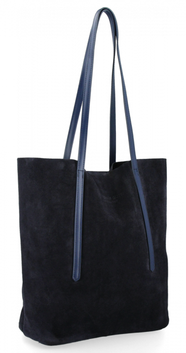 Bőr táska shopper bag Vittoria Gotti tengerkék V6590C