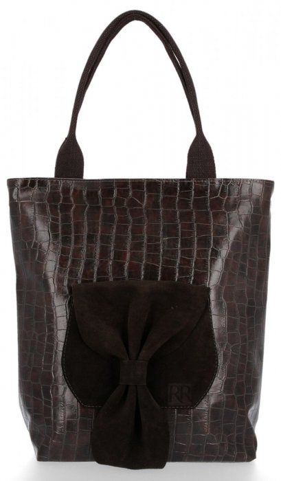 Bőr táska shopper bag Roberto Ricci barna 19148