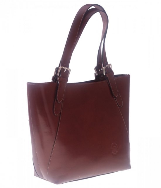 Bőr táska univerzális Genuine Leather barna 941
