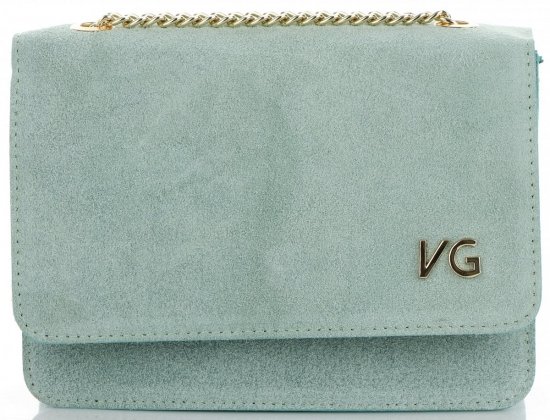 Bőr táska levéltáska Vittoria Gotti menta V3084OD