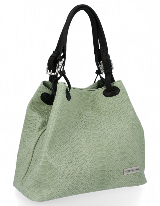 Bőr táska shopper bag Vittoria Gotti V2L