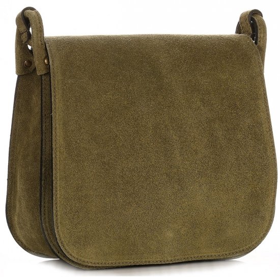 Bőr táska levéltáska Genuine Leather zöld 0003
