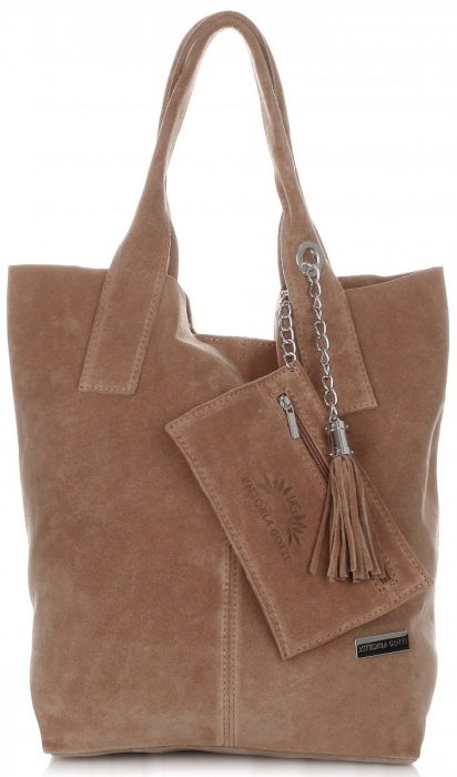 Bőr táska shopper bag Vittoria Gotti földszínű V5190