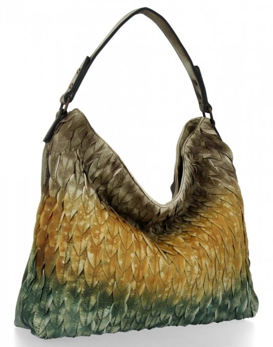 BEE BAG Modne Torebki Damskie XXL Colorata Khaki